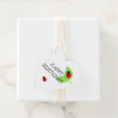 Schattige lieveheersbeestje verjaardagsgunst cadea bedankjes labels (In situ)