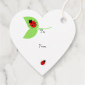 Schattige lieveheersbeestje verjaardagsgunst cadea bedankjes labels (Achterkant)