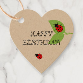 Schattige lieveheersbeestje verjaardagsgunst cadea bedankjes labels