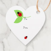 Schattige lieveheersbeestje verjaardagsgunst cadea bedankjes labels (Achterkant)