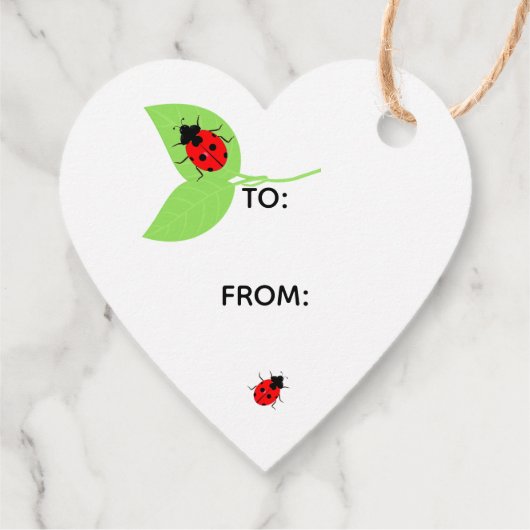 Schattige lieveheersbeestje verjaardagsgunst cadea bedankjes labels (Achterkant)