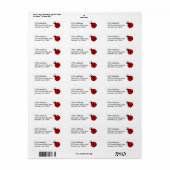 Schattige lieveheersbeestje voor meisjes Custom Re Etiket (Full Sheet)