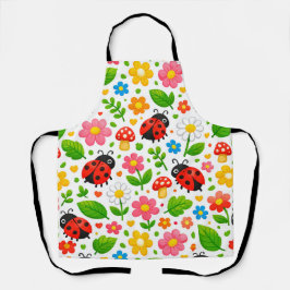 Schattige Lieveheersbeestjes Bloemrijke Kinderen m Schort