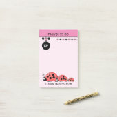 Schattige lieveheersbeestjes dingen om te doen naa post-it® notes (Op bureau)