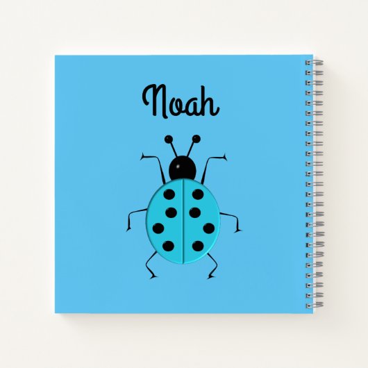 schattige lieveheersbeestjes, gepersonaliseerd  notitieboek (Achterkant)