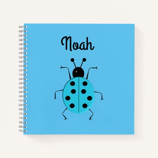 schattige lieveheersbeestjes, gepersonaliseerd  notitieboek (Voorkant)