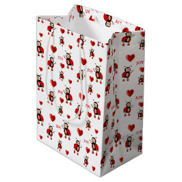 Schattige lieveheersbeestjes op wit medium cadeauzakje
