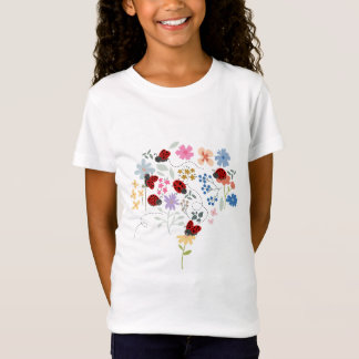 Schattige Lieveheersbeestjes Wilde Bloemen Whimsic T-shirt