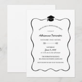 Schattige Lijst Afstudeerder Pet | Minimaal afstud Kaart (Voorkant / Achterkant)