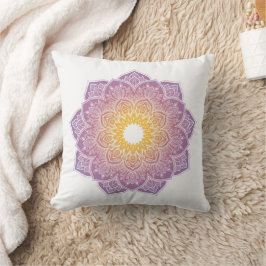 Schattige lila meditatie-mandala kussen