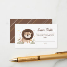 Schattige Lion Baby shower brullende luier Raffle