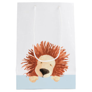 Schattige Lion Blue Medium Cadeauzakje