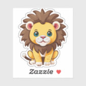 Schattige Lion Cartoon Karakter Sticker (Vel)