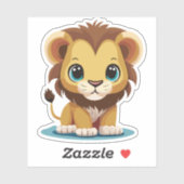 Schattige Lion Cartoon Karakter Sticker (Vel)