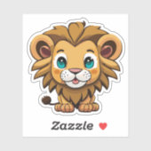 Schattige Lion Cartoon Karakter Sticker (Vel)