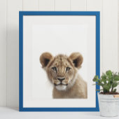 Schattige Lion Cub Baby Nursery Oerwoud Safari Poster