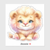 Schattige! Lion Custom Cut Scrapbooking Sticker (Vel)