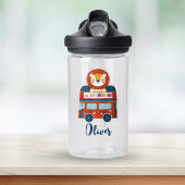 Schattige Lion op dubbeldeksbus in Londen Waterfles