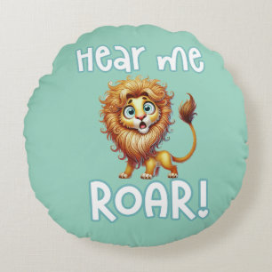 Schattige Lion Safari Woodland Animal Rond Kussen