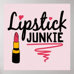 schattige lippenstift kunst make - up kunstenaar poster