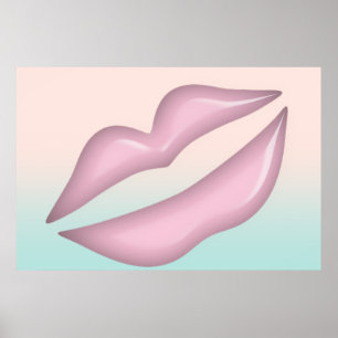 Schattige lips,Kiss Poster