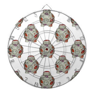 Schattige lipstick Pig Dartbord