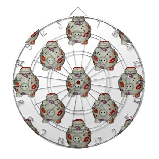 Schattige lipstick Pig Dartbord (Voorkant)