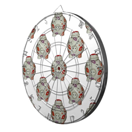 Schattige lipstick Pig Dartbord (Voorkant Rechts)