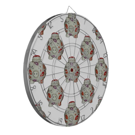 Schattige lipstick Pig Dartbord (Voorkant Links)