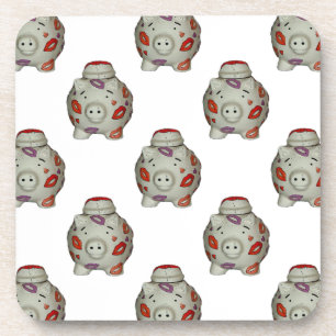 Schattige lipstick Pig Drankjes Onderzetter