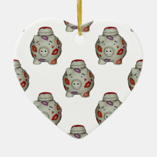 Schattige lipstick Pig Keramisch Ornament