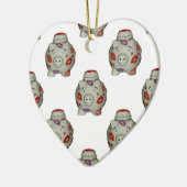 Schattige lipstick Pig Keramisch Ornament (Links)