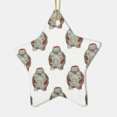 Schattige lipstick Pig Keramisch Ornament (Links)