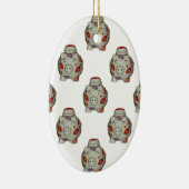 Schattige lipstick Pig Keramisch Ornament (Rechts)