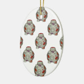 Schattige lipstick Pig Keramisch Ornament (Links)