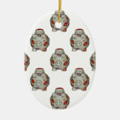 Schattige lipstick Pig Keramisch Ornament (Voorkant)