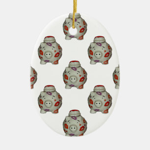 Schattige lipstick Pig Keramisch Ornament