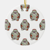 Schattige lipstick Pig Keramisch Ornament (Voorkant)