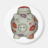 Schattige lipstick Pig Magneet (Voorkant)