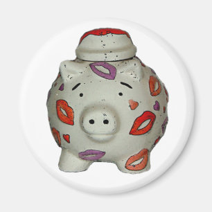 Schattige lipstick Pig Magneet
