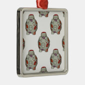 Schattige lipstick Pig Metalen Ornament (Rechts)