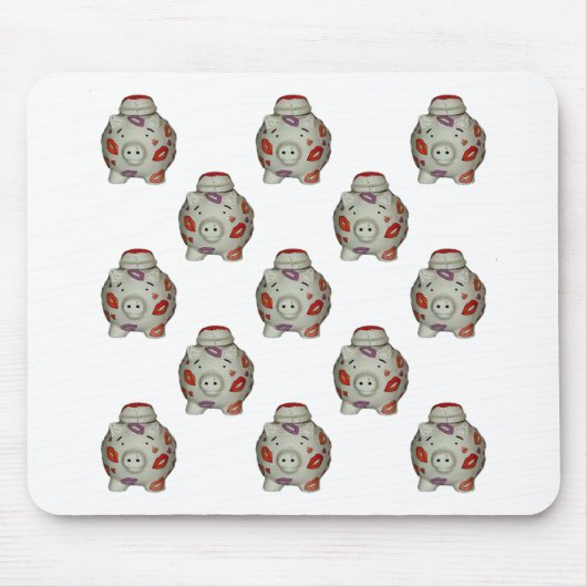 Schattige lipstick Pig Muismat (Voorkant)