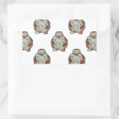 Schattige lipstick Pig Rechthoekige Sticker (Tas)