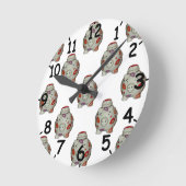 Schattige lipstick Pig Ronde Klok (Hoek)