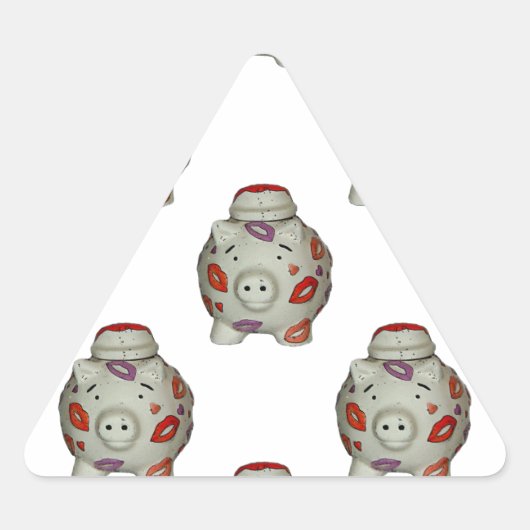 Schattige lipstick Pig Sticker (Voorkant)