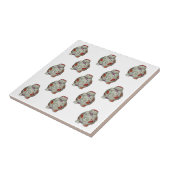 Schattige lipstick Pig Tegeltje (Zijkant)