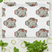 Schattige lipstick Pig Theedoek (Gevouwen)