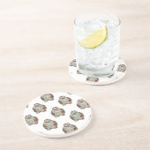 Schattige Lipstick Varken Zandsteen Onderzetter (Zijkant)