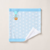 Schattige Little Angel & Flower Pattern op lichtbl Bad Handdoek (Wasdoekje)