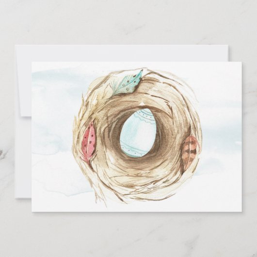 Schattige Little Bird Baby zwangerschapsaankondigi Kaart (Achterkant)